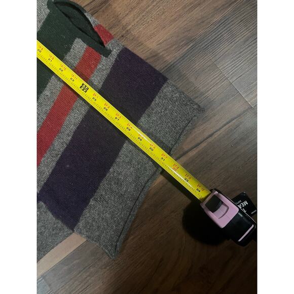 Toad & Co Women Boiled Lambswool Hooded Open Front Large Stripe Cardigan Sweater - Picture 7 of 9